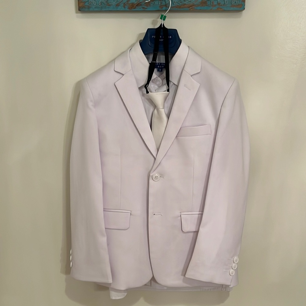 Boys size 8 full white suite